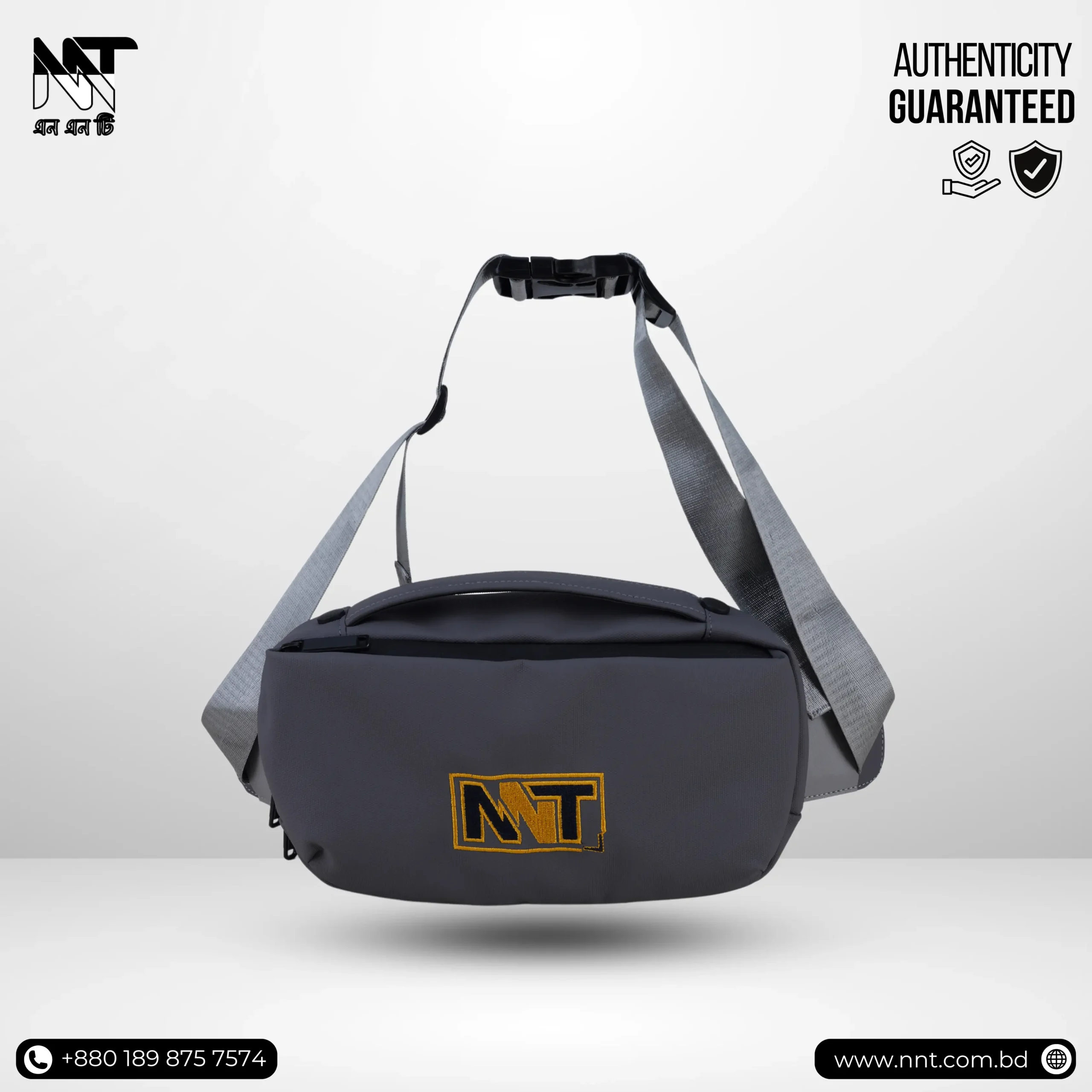 NNT Crossbody Bag | 100% Waterproof | Gray